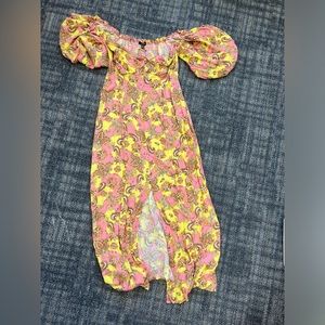 💰AFRM Paisley Print Peasant Dress